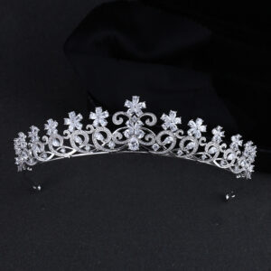 Vintage Bridal Hair Accessories Cubic Zirconia Crown Wedding Tiara Princess Birthday Party Crown