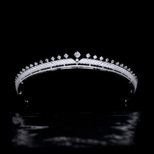 Minimalist Bridal CZ Crown Wedding Tiara Elegant Photography Hair Accessories