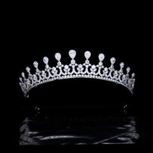Bridal Cubic Zirconia Crown Wedding Tiara Princess Birthday Hair Accessories