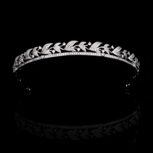 Elegant Sweet CZ Crystal Crown Headband Bridal Wedding Tiara Photoshoot & Birthday Princess Hairpiece