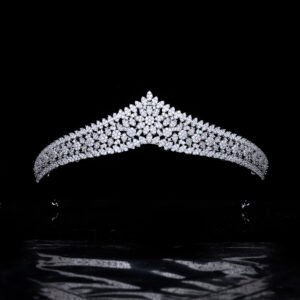 Elegant Vintage CZ Crystal Crown Bridal Wedding Tiara Princess Birthday & Party Hairpiece