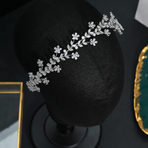Ethereal CZ Crown Headband Bridal Wedding Tiara Romantic Wedding Hair Accessories