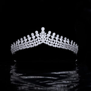 Vintage Bridal Hair Accessories Cubic Zirconia Crown Wedding Tiara Princess Birthday Party Crown